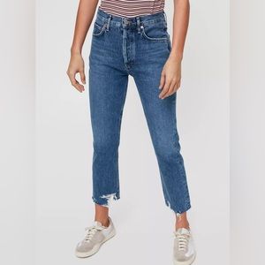 Agolde Riley High Rise Straight Crop Jean - Size 26